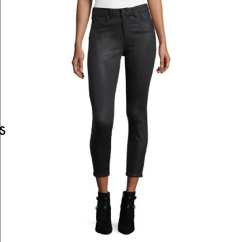 BNWT L’Agence Margot Black Coated Skinny Jeans